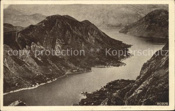 Kotor Montenegro Panorama Bucht Gebirge