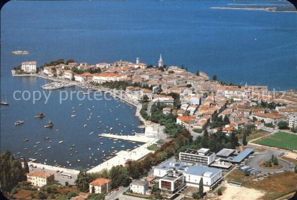 Porec Hafen Altstadt Fliegeraufnahme