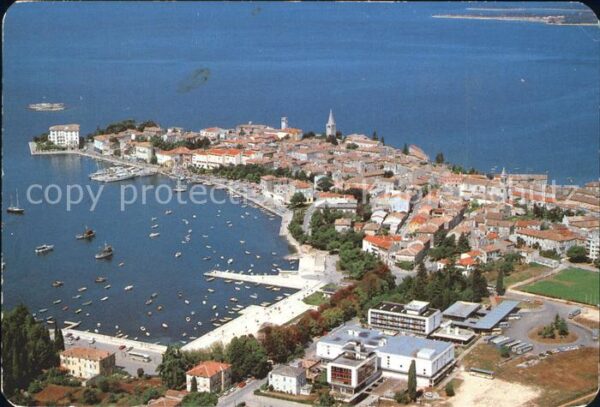 Porec Hafen Altstadt Fliegeraufnahme