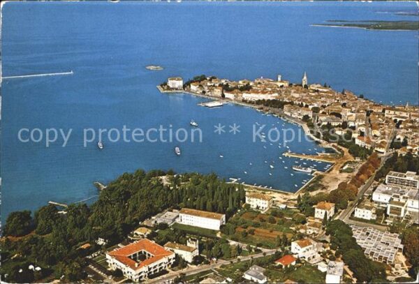 Porec Hafen Altstadt Fliegeraufnahme