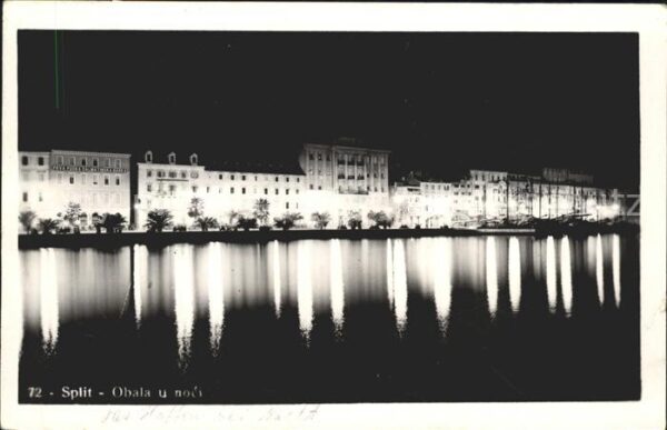 Split Spalato Obala u noci