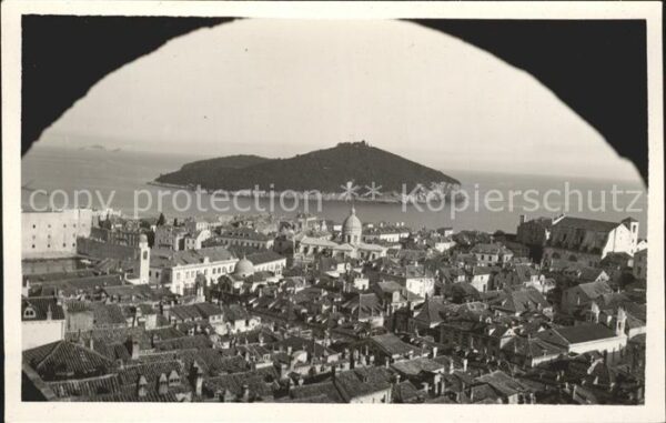 Dubrovnik Ragusa Blick über die Altstadt Insel Lokrum