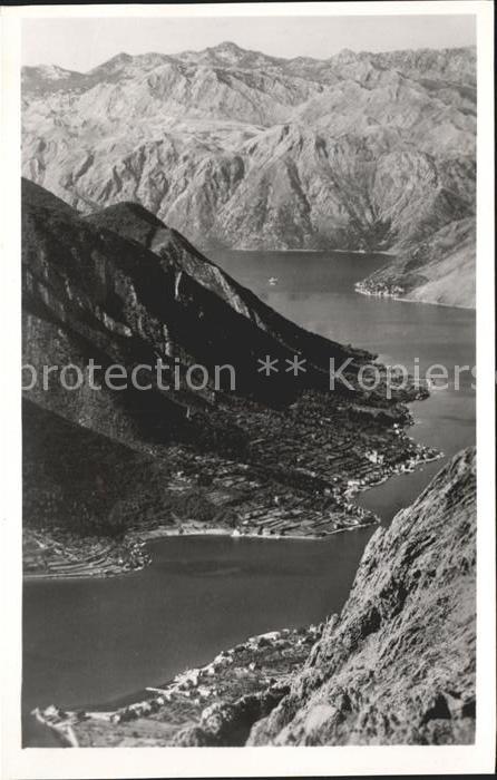 Kotor Montenegro Panorama Bucht Gebirge