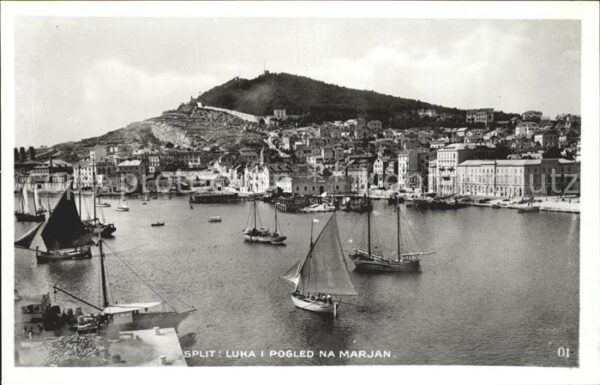 Split Spalato Luka i Pogled na Marjan Segelboote