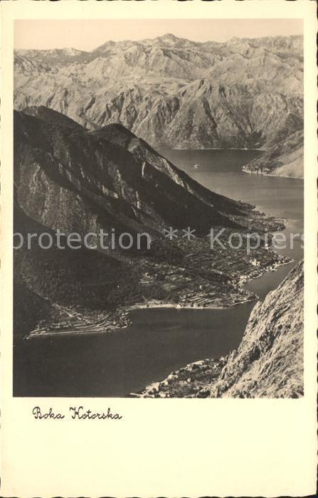 Kotor Montenegro Boka Kotorska Panorama Bucht von Kotor