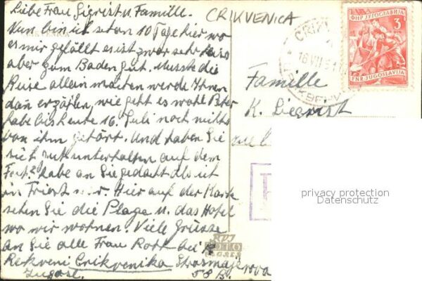 Crikvenica Kroatien Ansicht vom Meer aus – Bild 2