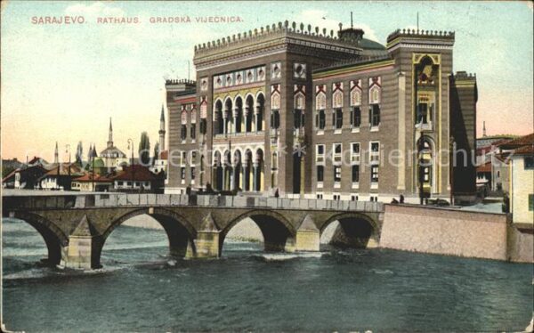 Sarajevo Rathaus Brücke Gradska Vijecnica