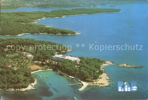 Rab Kroatien Hotel Carolina Fliegeraufnahme