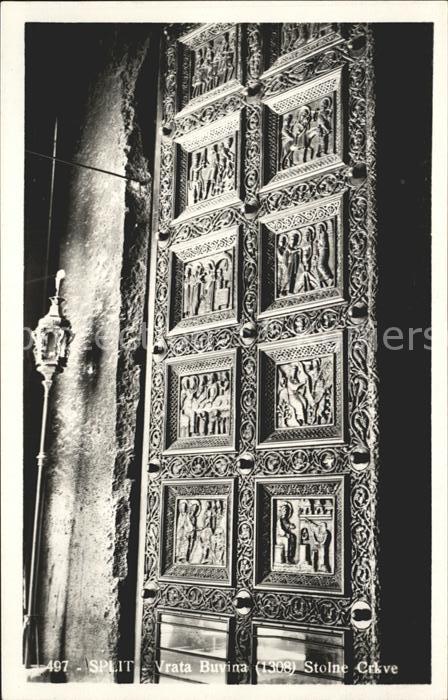 Split Spalato Vrata Buvina Stolne Crkve Relief