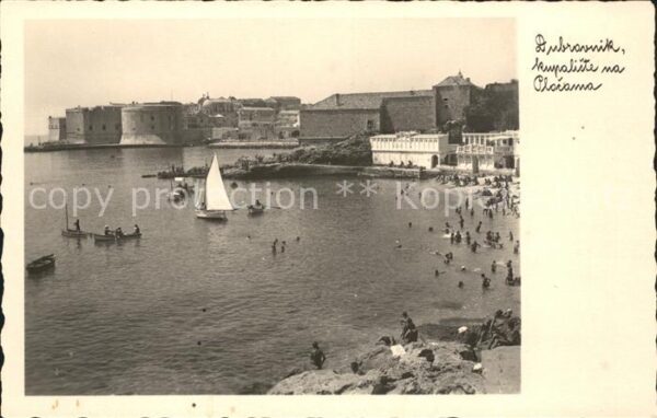 Dubrovnik Ragusa Strand Segelboot Festung