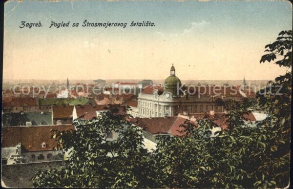 Zagreb Pogled sa Strosmajerovog setalista