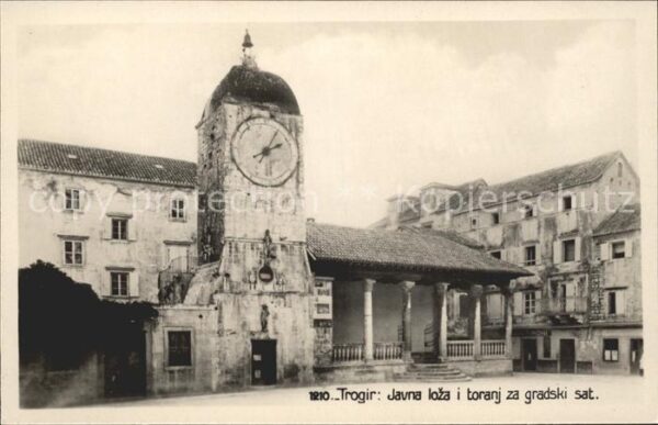 Trogir Trau Javna loza i toranj za gradski sat Uhrt