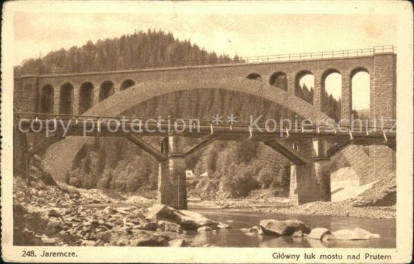 Jaremcze Jaremtsche Glowny luk mostu nad Prutem Viadukt