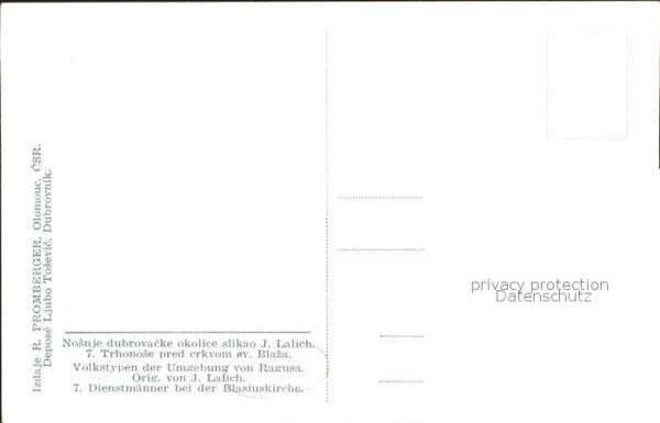 Ragusa Volkstypen Dienstmänner Blasiuskirche K – Bild 2