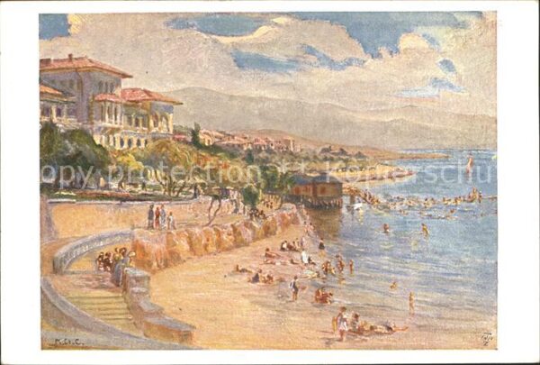 Novi Vinodolski Hrvatsko Primorje Küste Strand Künstler