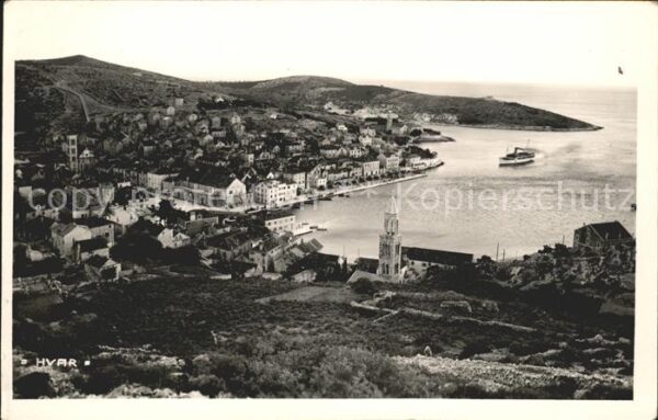Hvar Panorama Hafen Dampfer