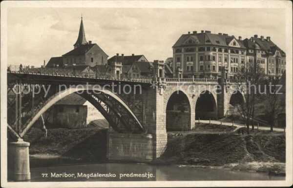 Maribor Marburg Drau Magdalensko predmestje Brücke