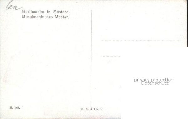 Mostar Moctap Musulmanin Künstlerkarte – Bild 2