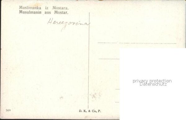 Mostar Moctap Musulmanin Künstlerkarte – Bild 2