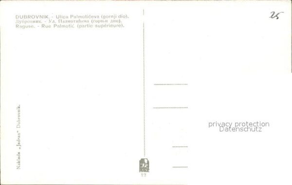 Dubrovnik Ragusa Ulica Palmoticeva Rue Palmotic Künstler – Bild 2