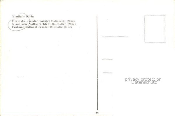 Trachten Kroatien Narodne nosnje Volkstracht Dalmatien Mu – Bild 2