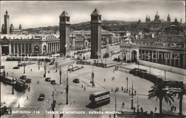 Barcelona Cataluna Parque de Montjuich entrada principal