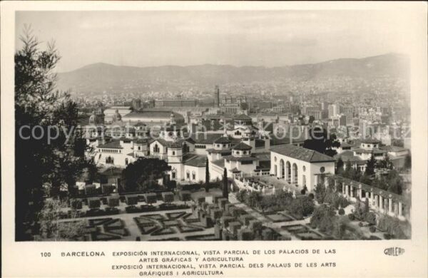Barcelona Cataluna Exposicion internacional vista parcial