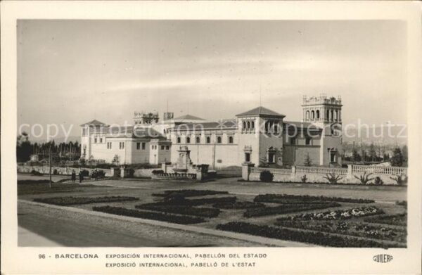 Barcelona Cataluna Exposicion internacional Pabellon del E
