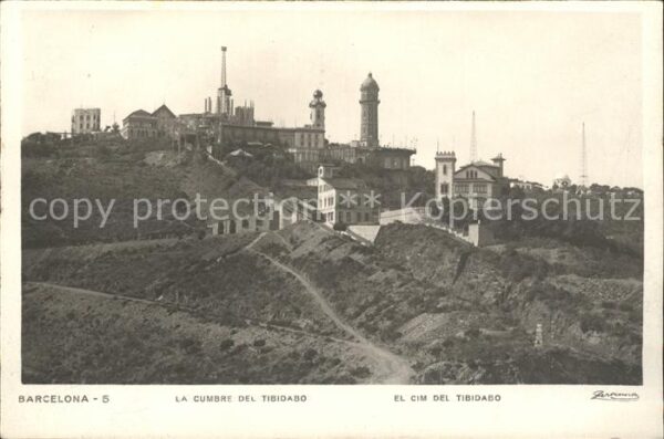 Barcelona Cataluna la cumbre del Tibidabo el cim del Tibid