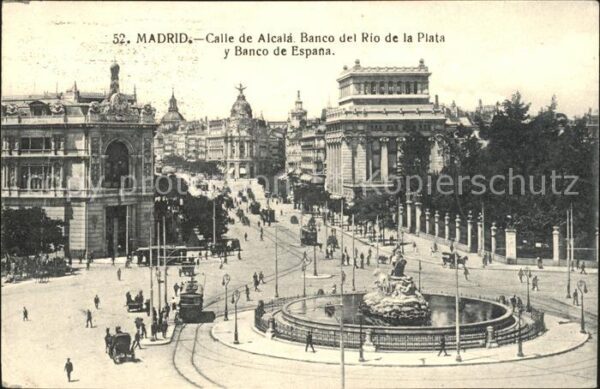 Madrid Spain Calle de Alcala banco del Rio de la Pla