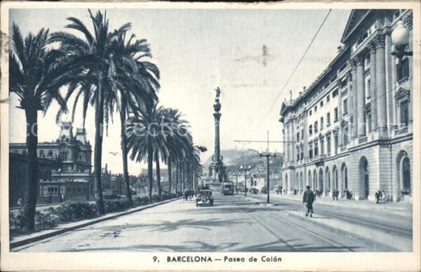 Barcelona Cataluna Paseo de Colon