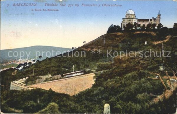Barcelona Cataluna Tibidabo Funicular y Observatorio