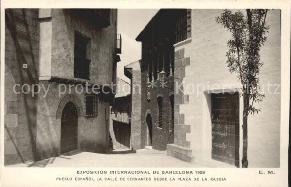 Barcelona Cataluna Pueblo Espanol la Calle de cervantes de