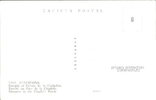Barcelona Cataluna Entrada al Parque de la Ciudadela – Bild 2