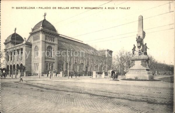 Barcelona Cataluna Palacio de bellas Artes y monumento a r