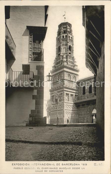 Barcelona Cataluna Pueblo Espanol el campanario Mudejar de