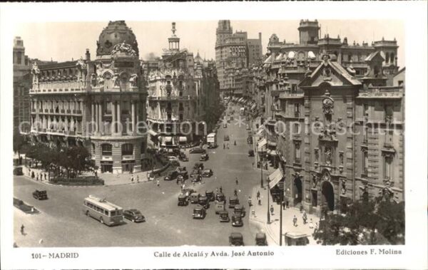 Madrid Spain calle de Alcala y Avda Jose Antonio