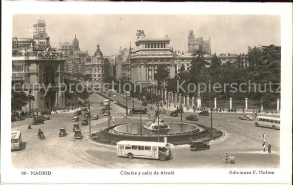 Madrid Spain Cibeles y calle de Alcala