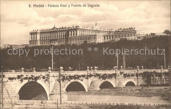 Madrid Spain Palacio Real Puente de Segovia