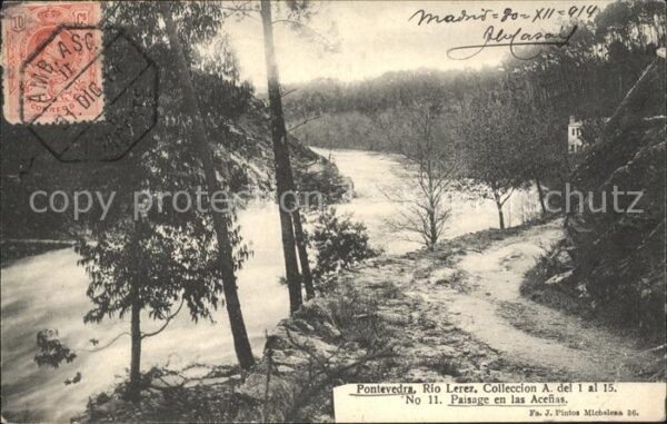 Madrid Spain Pntevedra Rio Lerez Paisage en las Acen