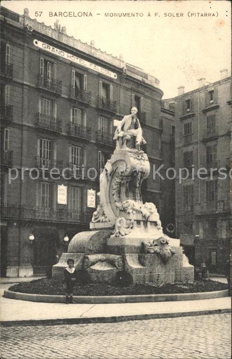 Barcelona Cataluna Monumento F. Soler