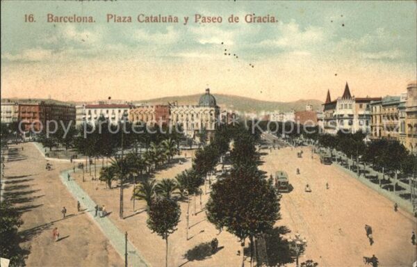 Barcelona Cataluna Plaza Cataluna Paseo de Gracia