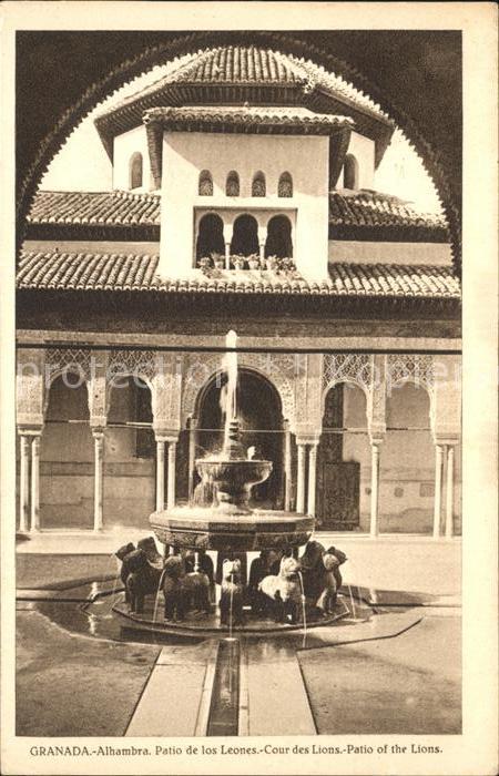Granada Andalucia Alhambra Patio Leones