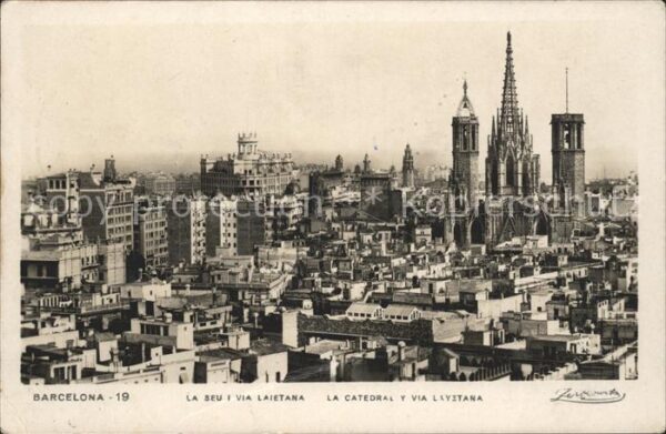 Barcelona Cataluna La Catedral Via Laystana