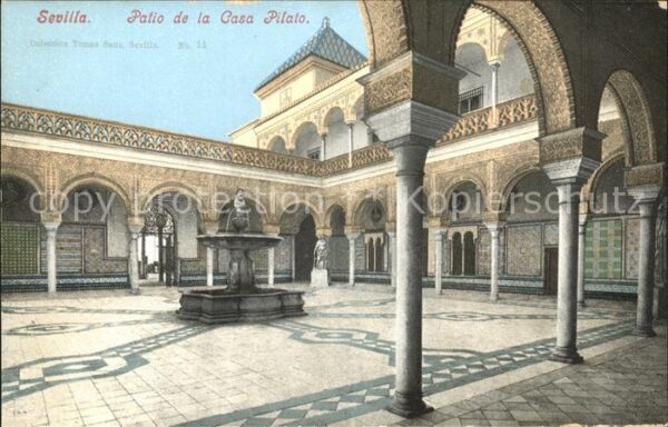Sevilla Andalucia Patio de la casa Pilato