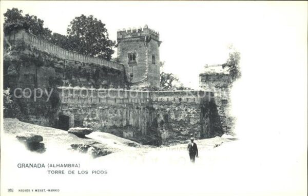 Verlag Hauser Y Menet Nr. 168 Granada Alhambra Torre de Los Picos