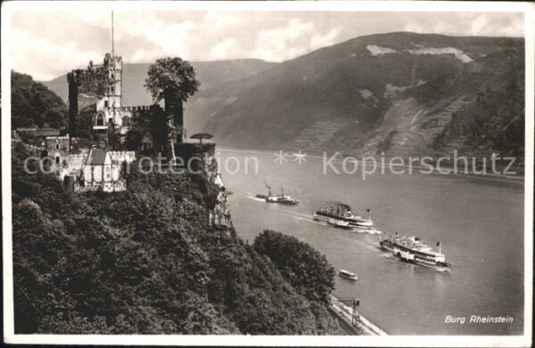 Rheingoldserie Nr. 534 Burg Rheinstein Dampfer