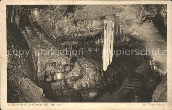 Hoehlen Caves Grottes Erdmannshöhle Hasel Bachmühle