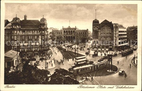 Strassenbahn Berlin Potsdamer Platz Verkehrsturm