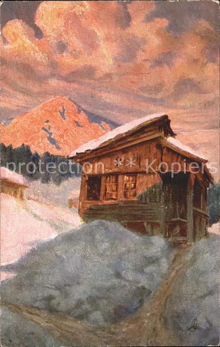 Verlag Tucks Oilette Nr. 201 B Alpen Hütte